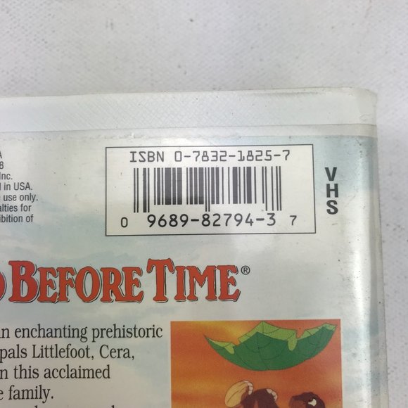 VHS The Land Before Time Clamshell Dinosaur Movie Littlefoot Ducky Spike Petrie - Picture 4 of 5
